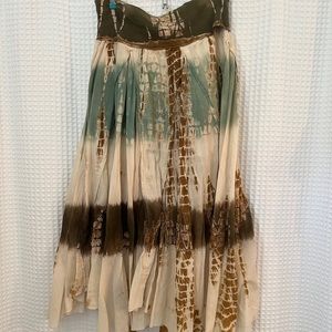 Y2K fairy grunge tie dye maxi skirt